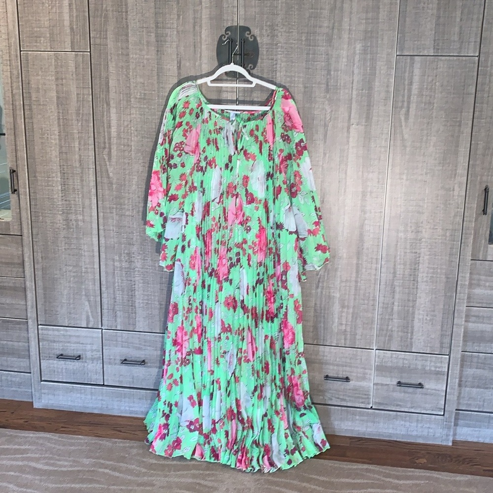 Christopher John Rogers Pleated Midi Dress - Picture 14 of 16
